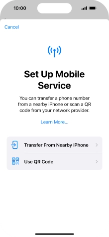 Press Use QR Code. Press Use QR Code.