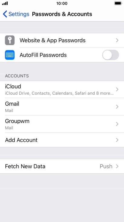 Press the required account. Press the required account.