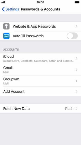 Press the required account. Press the required account.