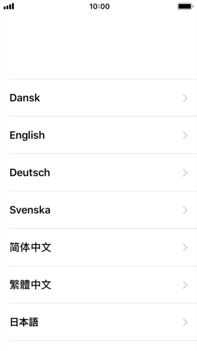 Press the required language. Press the required language.