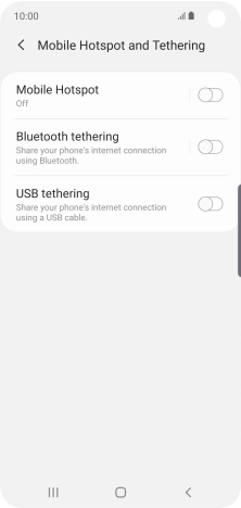 Press Mobile Hotspot. Press Mobile Hotspot.