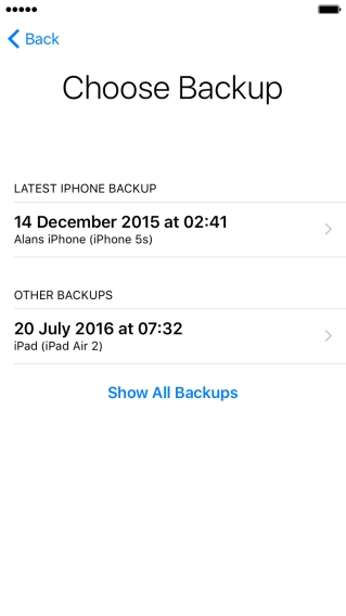 Press the required backup and your phone restores the contents of the selected backup. Follow the instructions on the screen to complete the activation. Press the required backup and your phone restores the contents of the selected backup. Follow the instructions on the screen to complete the activation.