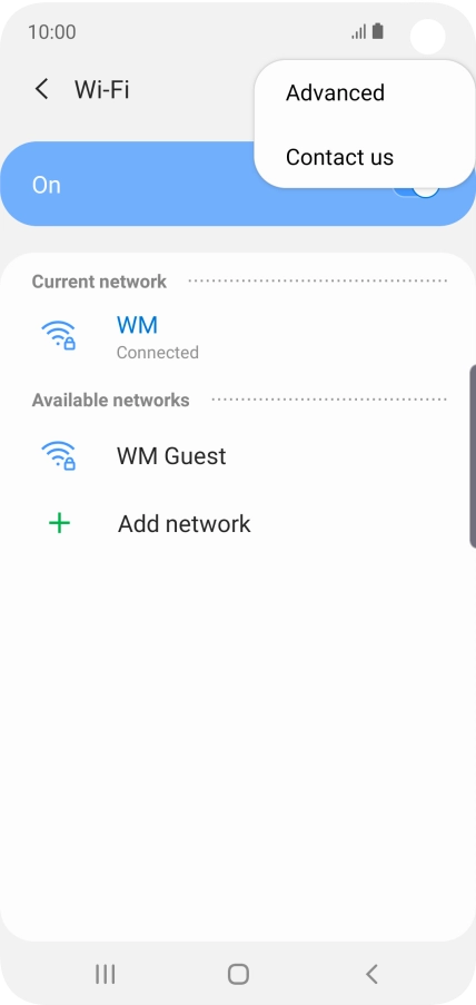 Press Advanced. Press Advanced.