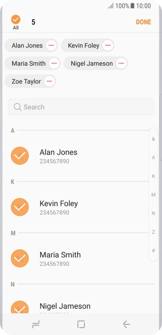 Press DONE. Press DONE.