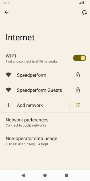 Press the required Wi-Fi network. Press the required Wi-Fi network.