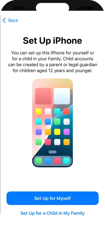 Press Set Up for Myself. Press Set Up for Myself.