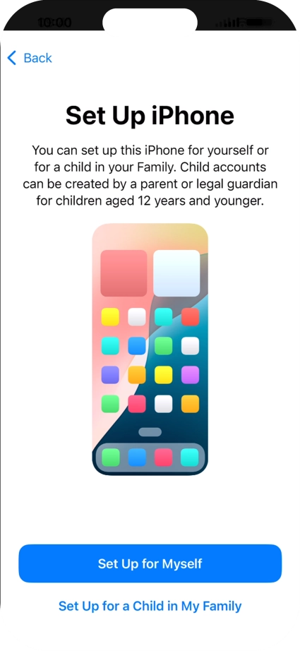 Press Set Up for Myself. Press Set Up for Myself.