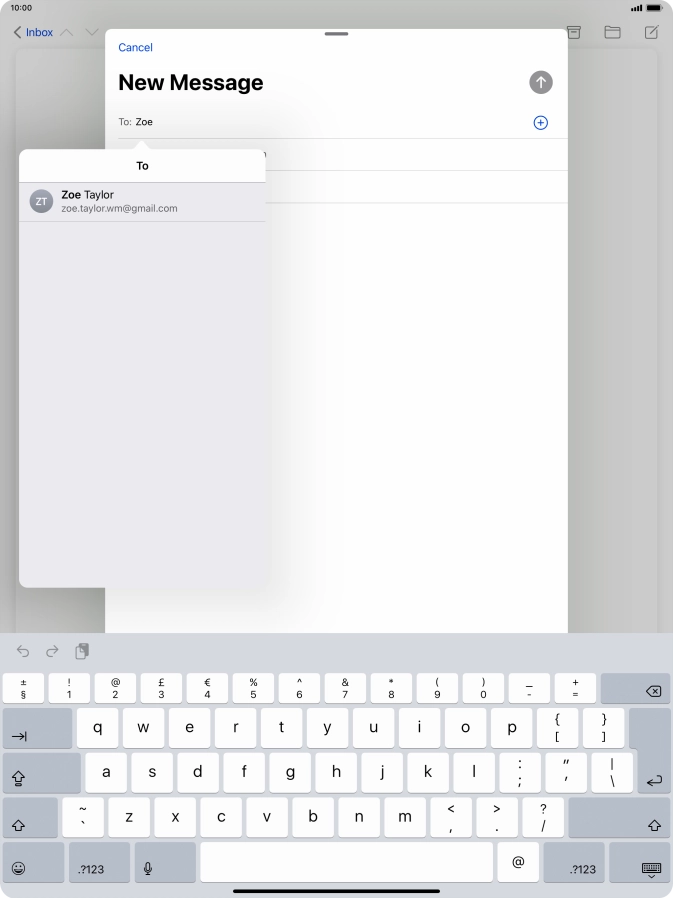 Press the required contact. Press the required contact.