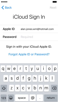 Press Required and key in the password for your Apple ID. Press Required and key in the password for your Apple ID.