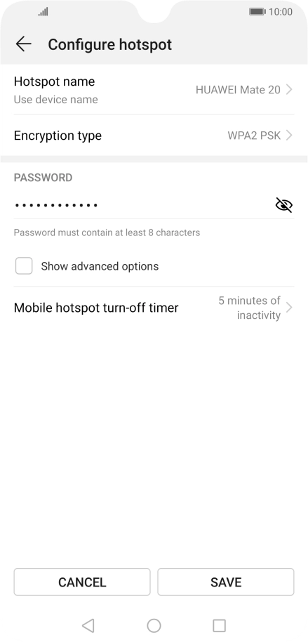 Press Hotspot name. Press Hotspot name.
