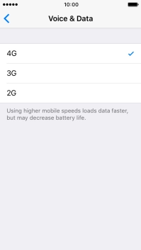 Press the required network mode. Press the required network mode.