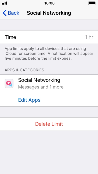Press Delete Limit. Press Delete Limit.