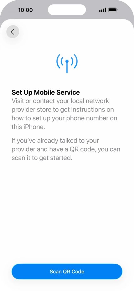 Press Scan QR Code. Press Scan QR Code.