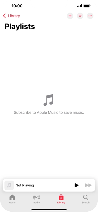 Press the new playlist icon. Press the new playlist icon.