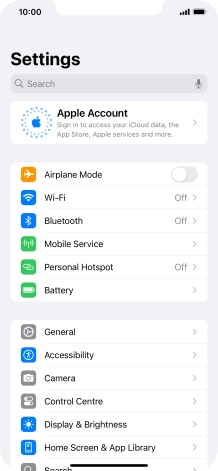 Press Apple Account. Press Apple Account.
