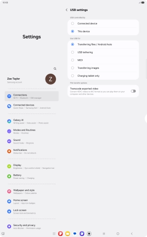 Press Transferring files / Android Auto. Press Transferring files / Android Auto.