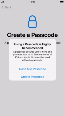 If you turn off the function, press Don't Use Passcode. If you turn off the function, press Don't Use Passcode.