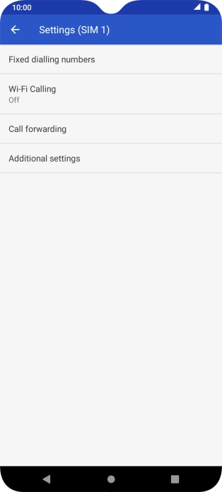 Press Call forwarding. Press Call forwarding.