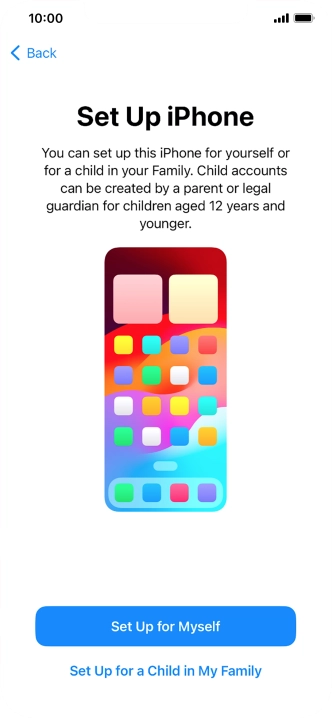 Press Set Up for Myself. Press Set Up for Myself.