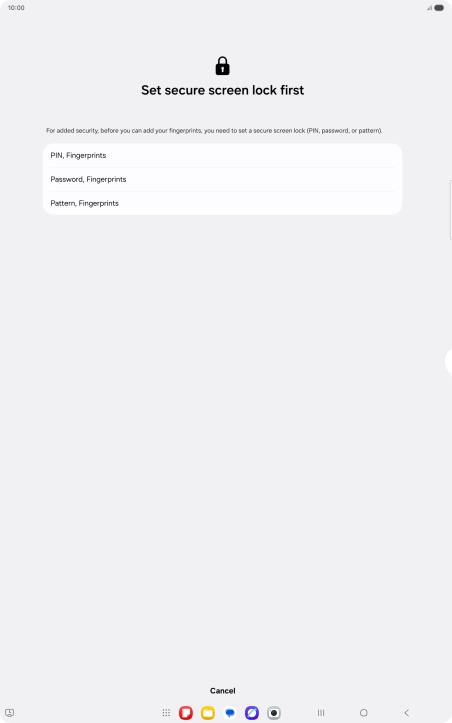 Press the required lock code and follow the instructions on the screen to create an additional lock code. Press the required lock code and follow the instructions on the screen to create an additional lock code.