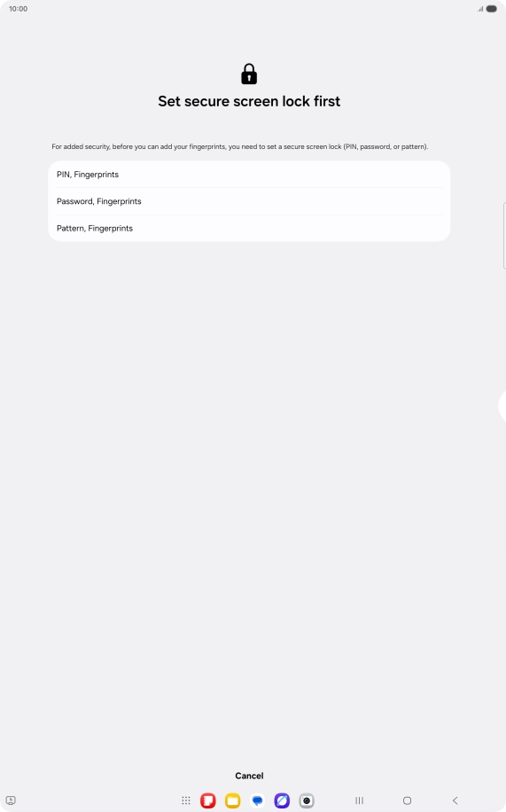 Press the required lock code and follow the instructions on the screen to create an additional lock code. Press the required lock code and follow the instructions on the screen to create an additional lock code.