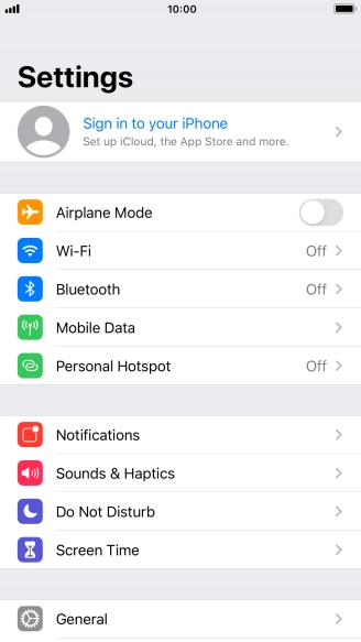 Press Sign in to your iPhone. Press Sign in to your iPhone.
