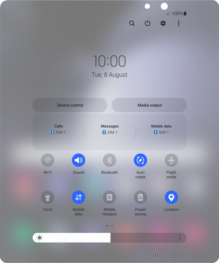 Press the settings icon. Press the settings icon.