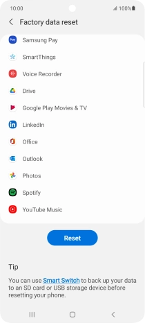 Press Reset. Press Reset.