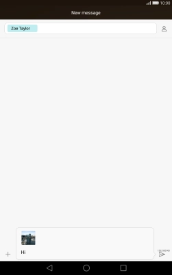 Press the send icon when you've finished your picture message. Press the send icon when you've finished your picture message.