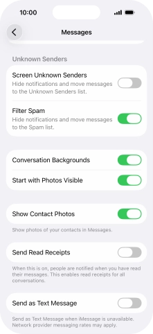 Press the indicator next to Press the indicator next to