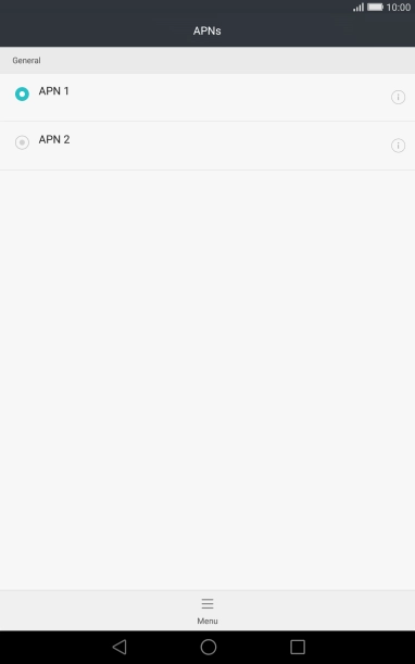 Press the field next to the data connection to activate it. Press the field next to the data connection to activate it.
