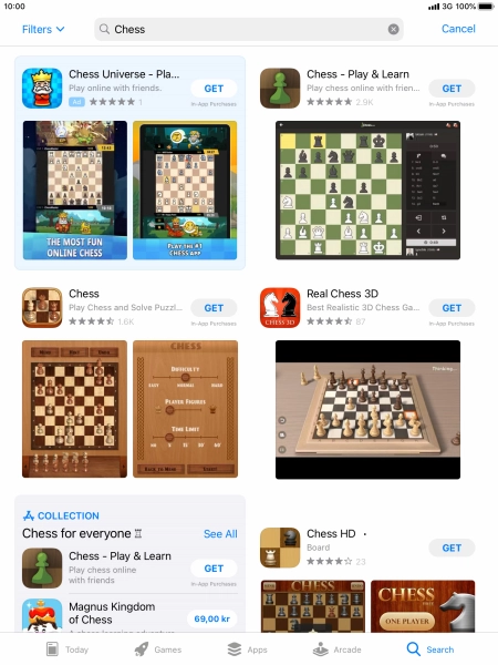 Press the required app. Press the required app.