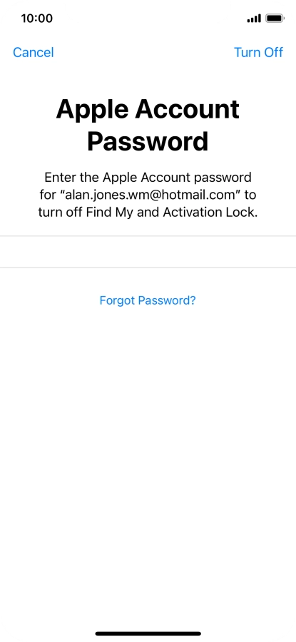 Key in the password for your Apple ID and press Turn Off. Wait a moment while the factory default settings are restored. Follow the instructions on the screen to set up your phone and prepare it for use. Key in the password for your Apple ID and press Turn Off. Wait a moment while the factory default settings are restored. Follow the instructions on the screen to set up your phone and prepare it for use.