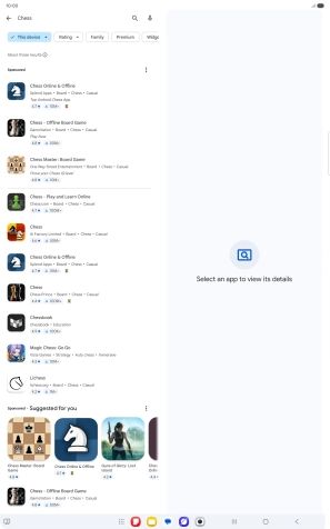 Press the required app. Press the required app.