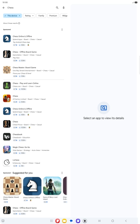 Press the required app. Press the required app.