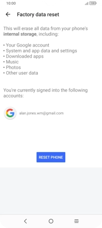 Press RESET PHONE. Press RESET PHONE.