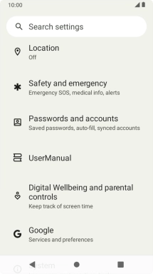 Press Passwords and accounts. Press Passwords and accounts.