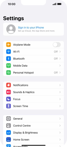 Press Sign in to your iPhone. Press Sign in to your iPhone.
