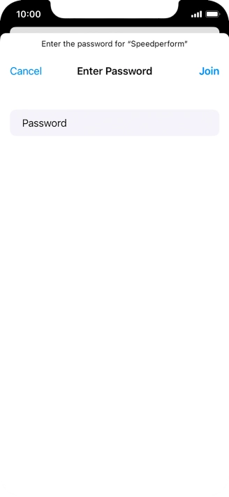 Key in the password for the Wi-Fi network and press Join. Key in the password for the Wi-Fi network and press Join.