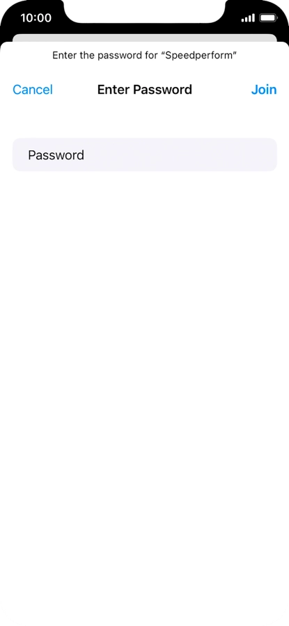 Key in the password for the Wi-Fi network and press Join. Key in the password for the Wi-Fi network and press Join.