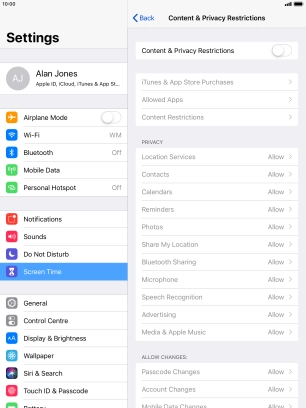 Press the indicator next to Press the indicator next to