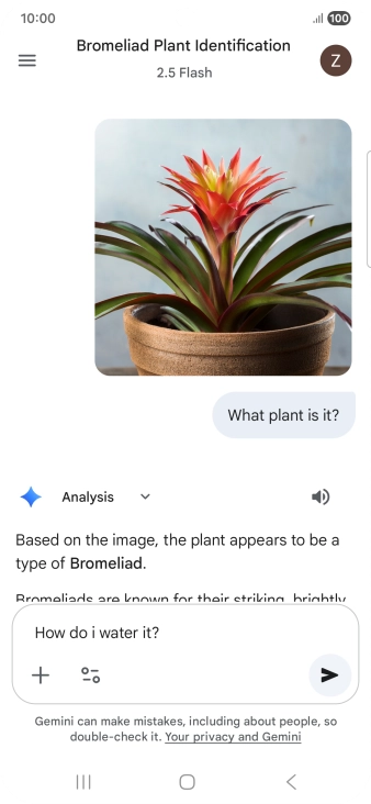 Follow the instructions on the screen to type or speak more questions to continue the conversation. Follow the instructions on the screen to type or speak more questions to continue the conversation.