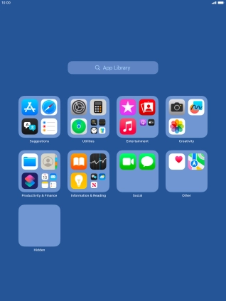 Press the required app. Press the required app.