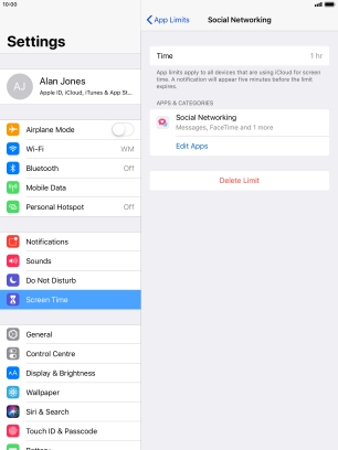 Press Delete Limit. Press Delete Limit.