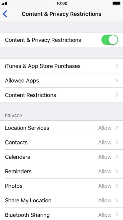 Press arrow left. Press arrow left.