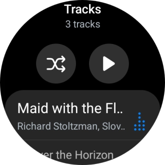 Press the required audio file. Press the required audio file.