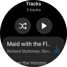 Press the required audio file. Press the required audio file.