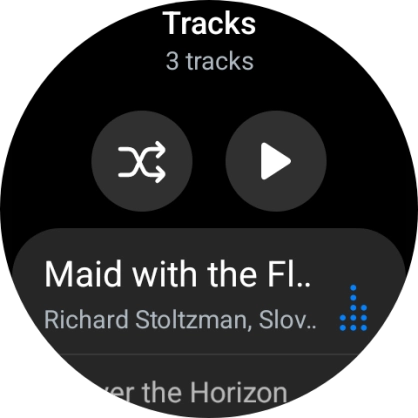 Press the required audio file. Press the required audio file.