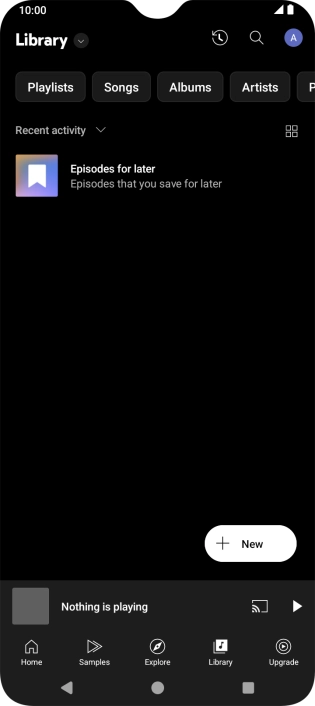Press the drop down list. Press the drop down list.