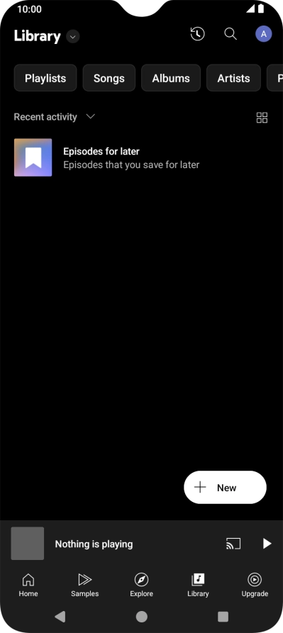 Press the drop down list. Press the drop down list.